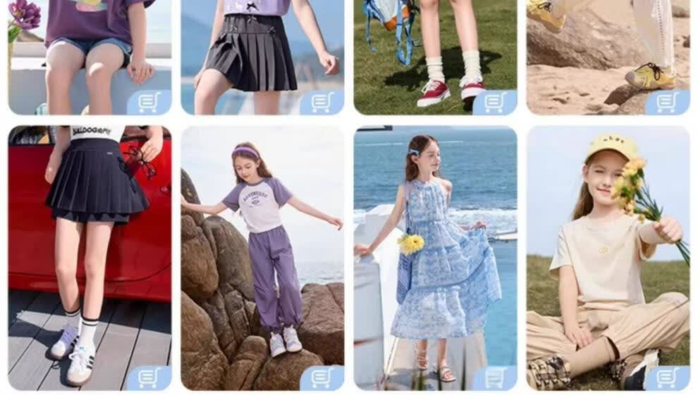 CHANZUIGOU (CHANZUIGOU) [7A Antibacterial Cooling] Girls Printed Set 2026 Summer New Children's Short Sleeve Pants Sports Two-Piece Set 50